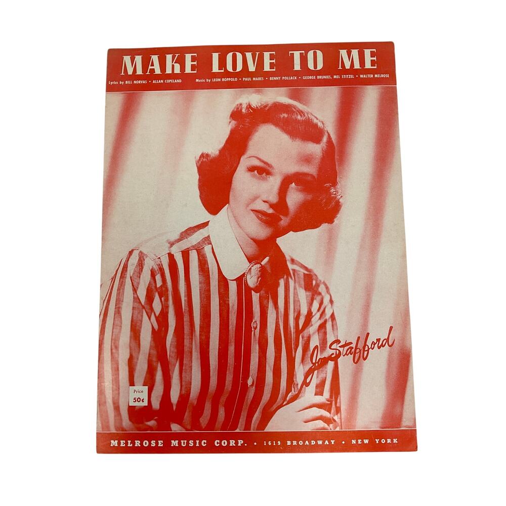 Make Love To Me Sheet Music Norvas Leon Roppolo‎ Mares Pollack Brunies Stitzel